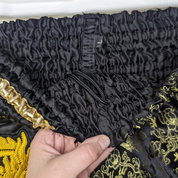 NAMAZU Dragon Muay Thai MMA Boxing Kickboxing Shorts in Black & Gold, Size Large - Picture 10 of 11